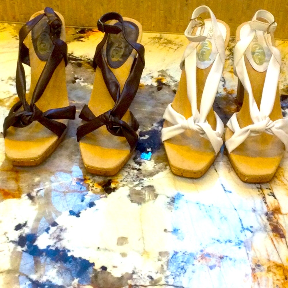 - - - 2 pairs Rue 21 high heel sandals